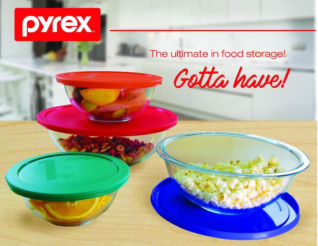 Pyrex® Smart Essentials® Glass Mixing Bowl Set, 8 pc - Fry's Food Stores